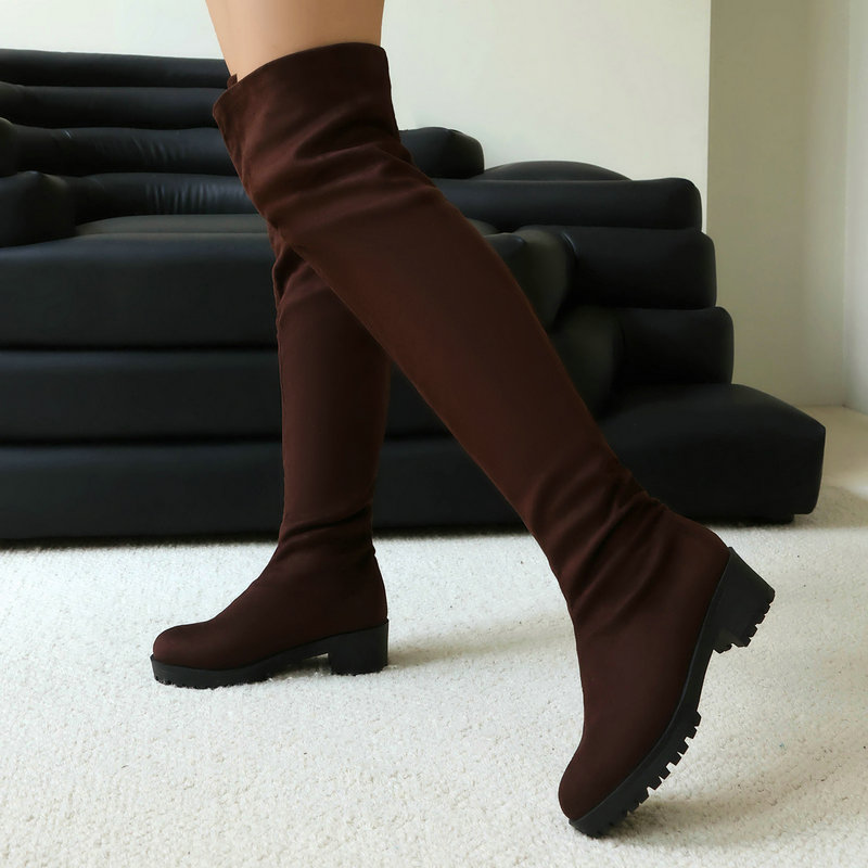 フェイクスエードレザー フロック スリップオン レディースシ - Sock Boot Women のレビューと価格