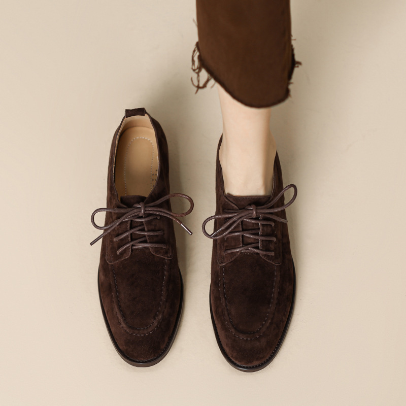 2025年春秋新作 レディース レトロ レースアップ オック - Oxford Lace Up Women のレビューと価格