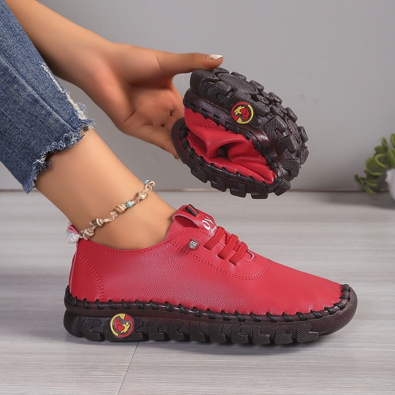 レディース レザー カジュアルシューズ レースアップ ラウン - Oxford Lace Up Women のレビューと価格