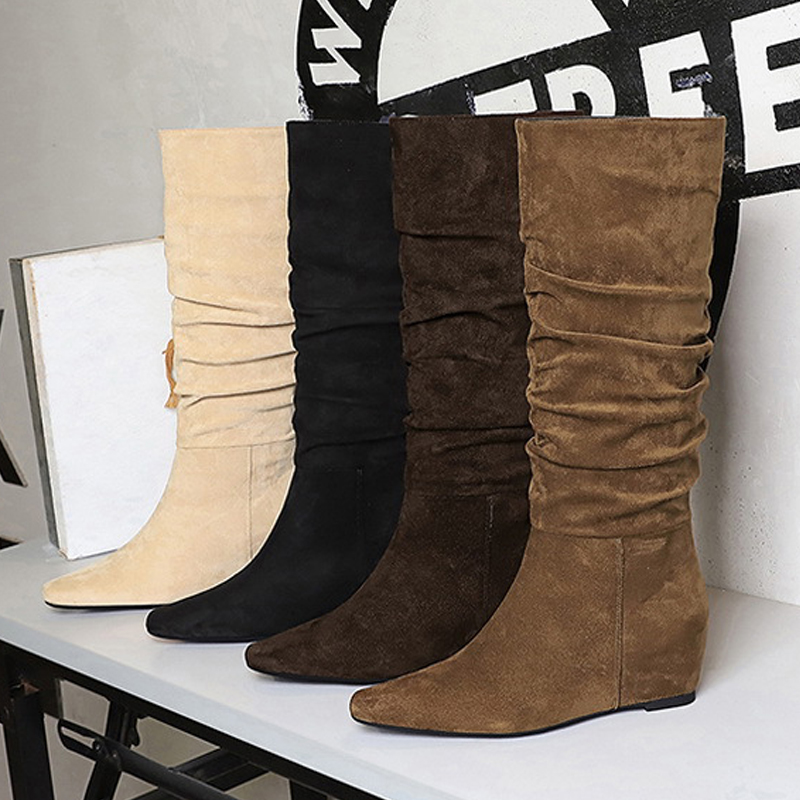 BIGTREE 新しい秋冬デザインインソールポインテッドトゥ - Knee High Boots Women のレビューと価格