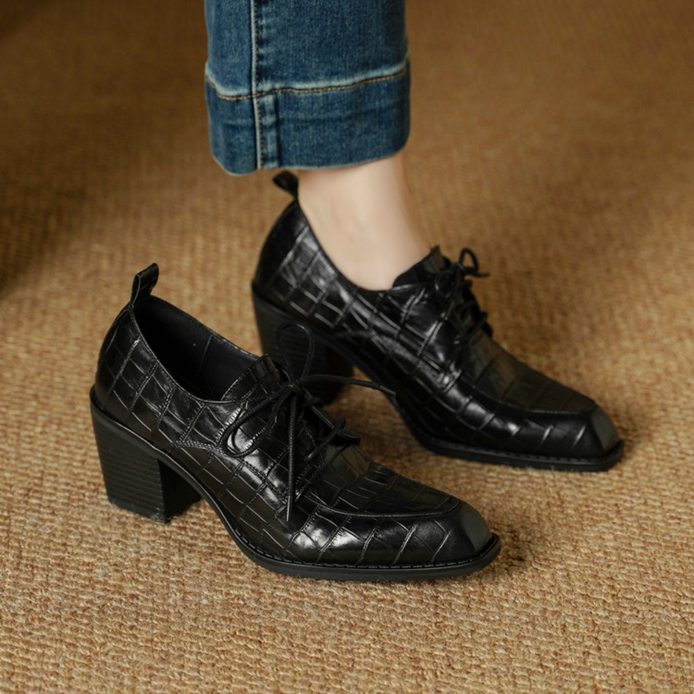 レディースシューズ、本革製、2026年春の新作、レースアップ - Oxford Lace Up Women のレビューと価格